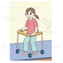 歩行訓練中の女性