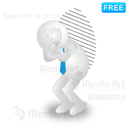 3D white human being who doesn't know how to deal with it. 