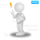 3D white human being who is coming up with ideas.