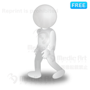 3D white human being who is walking around. 