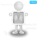 3D white human being who was taking X-ray examination. 