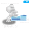 3D white human being who is annoyed with lack of sleep. 