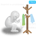 3D white human being who is tired of anything. 