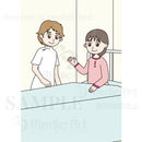 An inpatient and a staff of hospital