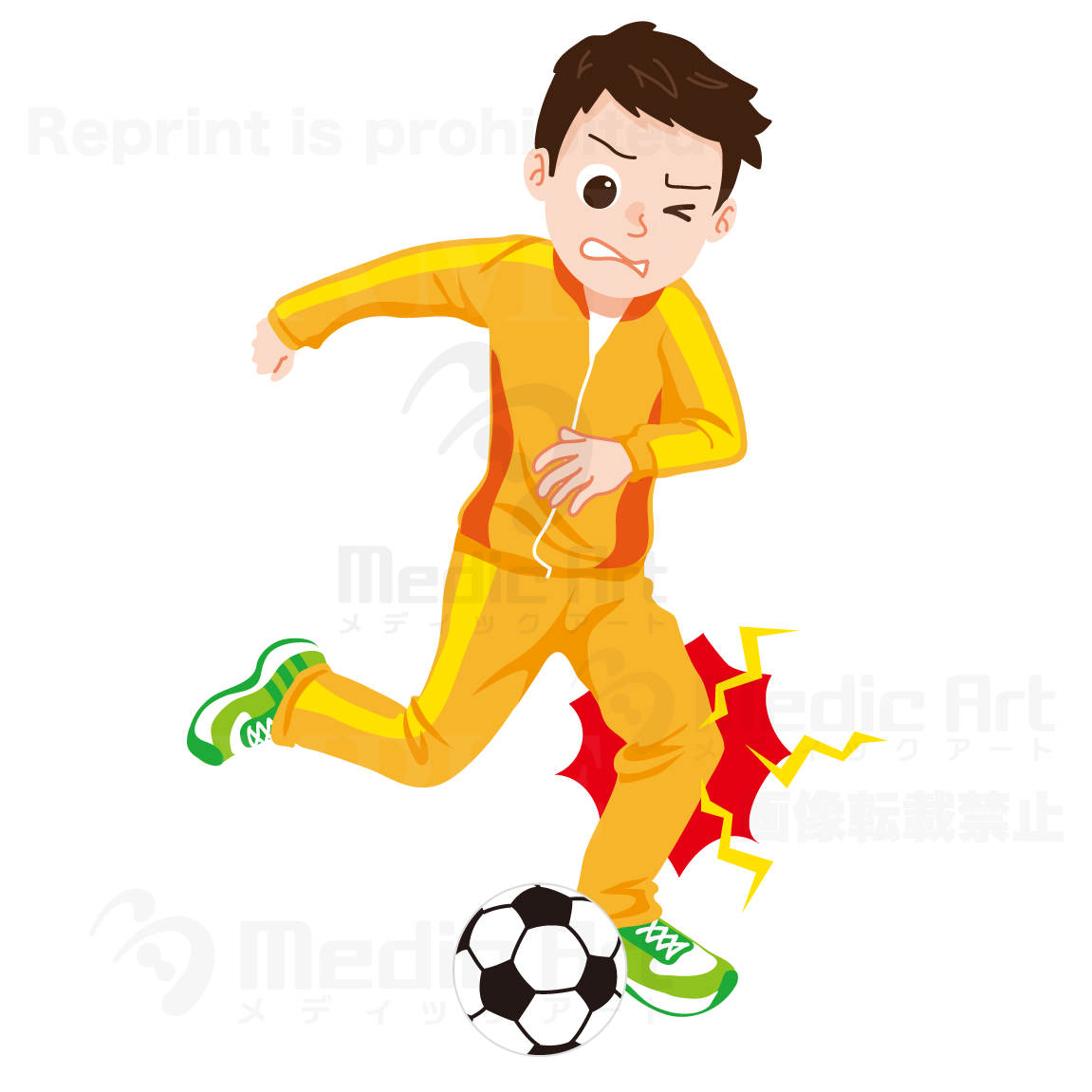 サッカー中に怪我、激痛！（サッカー4）