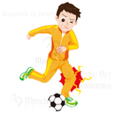 Injured his knee during playing soccer