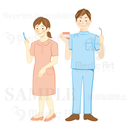  A dentist and dental hygienist