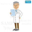 A doctor who is confirming the patient's medical record,/F1