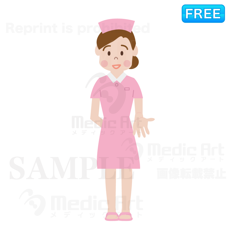 A nurse who holds out a hand /F1