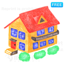 手描き風の一軒家