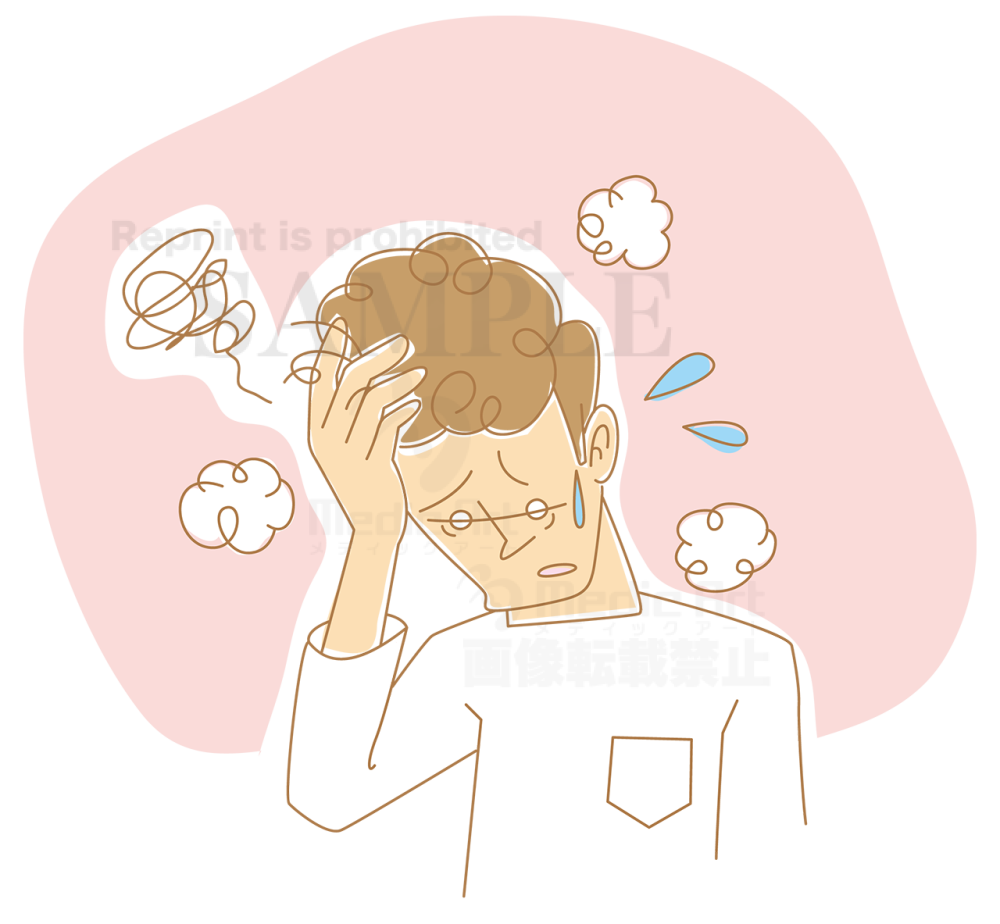 ストレスを感じている男性