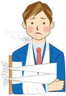 Business man, first aid, fracture