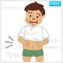 食べ過ぎで肥満した男性