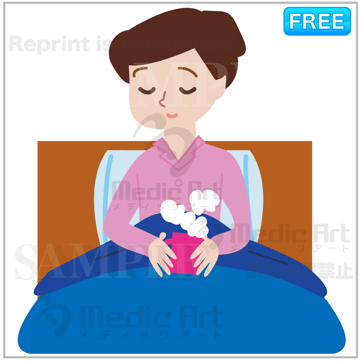 寝る前にホットミルクを飲んでいる女性