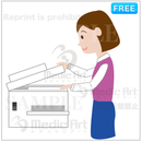 社内でコピーをしている秘書の女性