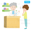 ほがらかな薬剤師さんの薬の説明にうなずく患者さん