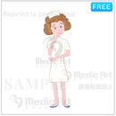  Ａ nurse who looks puzzled and is annoyed. /F2