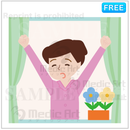 気持ちよく起床した女性