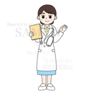 かわいらしい女医のイラスト