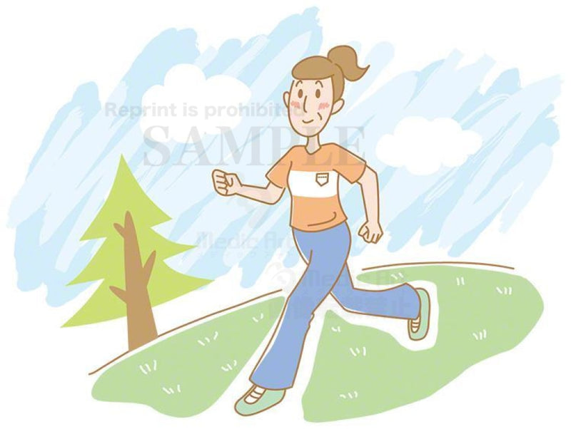 A woman jogging and doing exercise in moderation