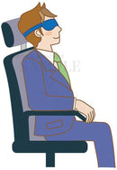 A sleeping salaried worker during the break