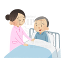 Inpatient and nurse who are taking care of him