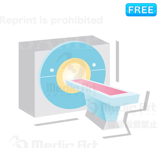 MRI（MRI＝MagneticResonanceImaging：磁気共鳴画像診断装置）のアイコン
