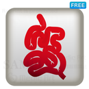 小腸の白いボタンアイコン