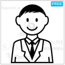 薬剤師の白黒のアイコン