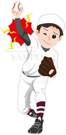 A young man having his right arm in a pain because of baseball