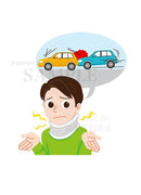 自動車の追突でむち症になった男性