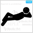 ごろんと横になっている人