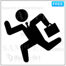 早めに歩いて通勤中のサラリーマン