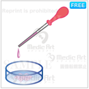 研究室でシャーレを使って細胞培養の実験中