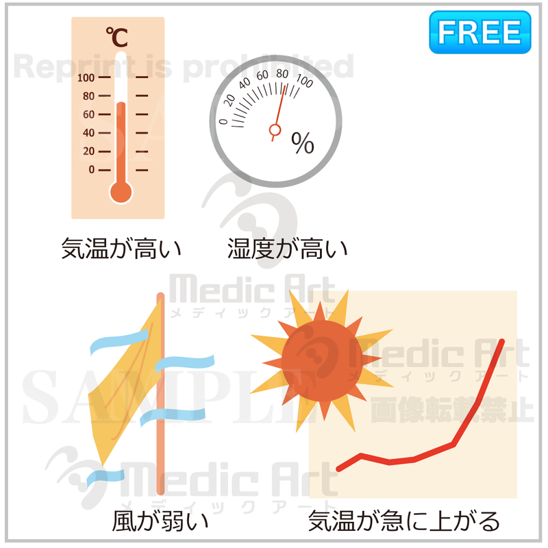 Break in the weather which is easier to suffer from heat stroke.
