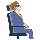 A sleeping salaried worker during the break