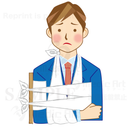 Business man, first aid, fracture