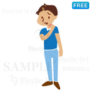 肩こりで悩む男の子